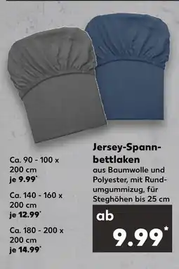 Kaufland Jersey-spannbettlaken Angebot