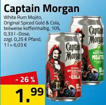 Logo Getränkemarkt Captain Morgan 0,33L Angebot