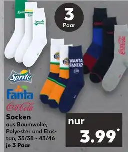 Kaufland Sprite oder fanta oder coca-cola socken Angebot