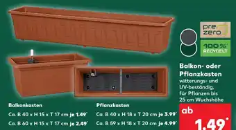 Kaufland Pre zero balkon- oder pflanzkasten Angebot