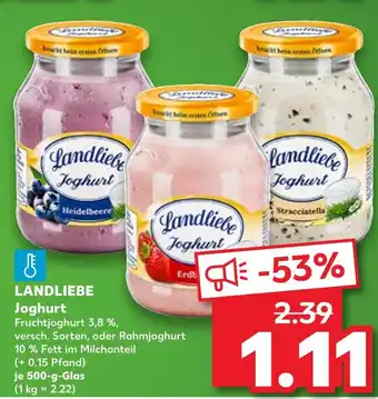 Kaufland Landliebe heidelbeere oder erdbeere oder stracciatella Angebot