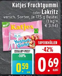 Edeka Katjes Fruchtgummi oder Lakritz Angebot