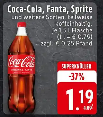 Edeka Coca-Cola, Fanta, Sprite Angebot