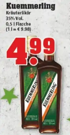 trinkgut Kuemmerling Kräuterlikör 0,5L Angebot