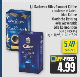 diska J.J. Darboven Eilles Gourmet Kaffee, Idee Kaffee Angebot