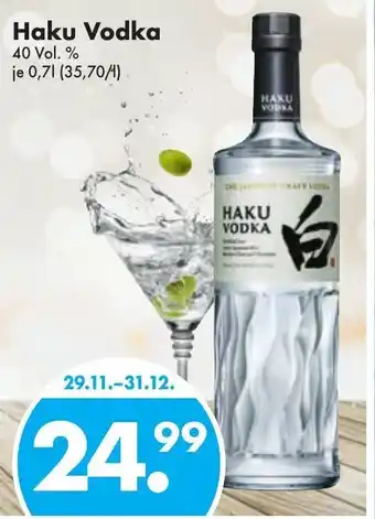 Trink und Spare Haku Vodka 0,7L Angebot