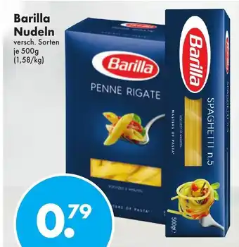 Trink und Spare Barilla Nudeln 500g Angebot