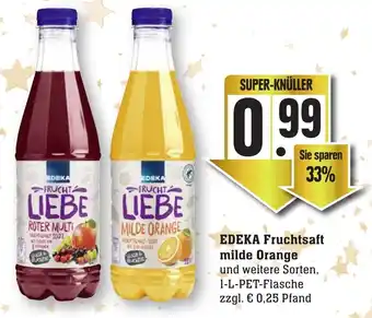 nah & gut Edeka Fruchtsaft milde Orange 1L Angebot