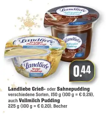 nah & gut Landliebe Grieß oder Sahnepudding 150g auch Vollmilch Pudding 225g Angebot