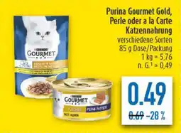 diska Purina Gourmet Gold, Perle oder a la Carte Katzennahrung Angebot