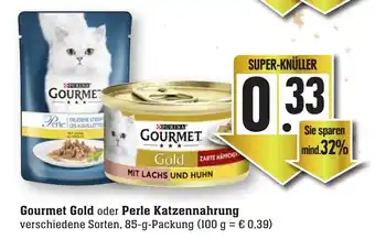 nah & gut Gourmet Gold oder Perle Katzennahrung 85g Angebot