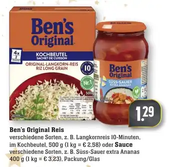 nah & gut Ben's Original Reis 500g oder Sauce 400g Angebot