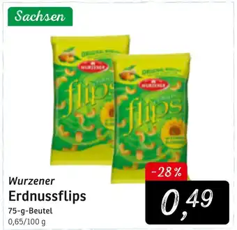 KONSUM Wurzener Erdnussflips 75g Beutel Angebot