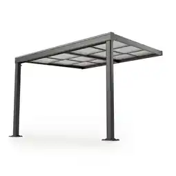 Netto Marken-Discount Juskys Terrassendach Jakarta 3x3 m - Schiebedach, Alu mit Doppelstegplatten, wetterfest, UV-Schutz Angebot