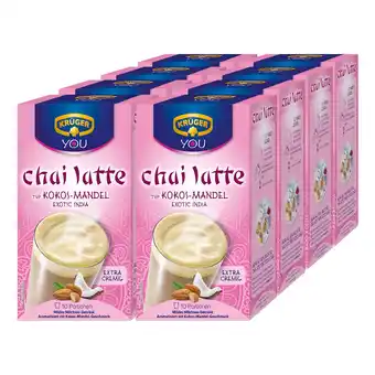 Netto Marken-Discount Krüger YOU Chai Latte Kokos Mandel 250 g, 8er Pack Angebot