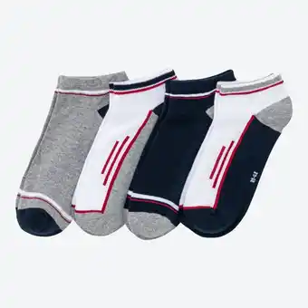 NKD Herren-Sneaker-Socken mit hohem Baumwollanteil, 4er-Pack Angebot