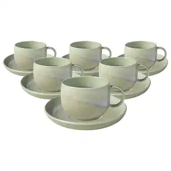 Netto Marken-Discount like. by Villeroy & Boch Espressotassen mit Untertassen Perlemor Alga 60 ml 6er Set Angebot