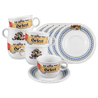 Netto Marken-Discount Seltmann Weiden Kaffeetassen mit Untertassen Compact Bayern 210 ml 6er Set Angebot