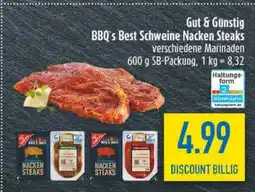 diska Gut & Günstig BBQ's Best Schweine Nacken Steaks Angebot