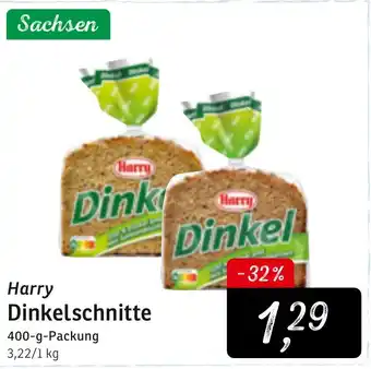 KONSUM Harry Dinkelschnitte 400g Angebot