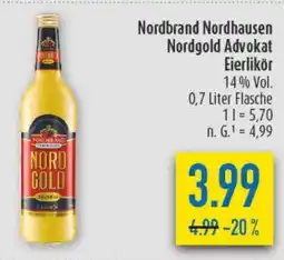 diska Nordbrand Nordhausen Nordgold Advokat Eierlikör Angebot