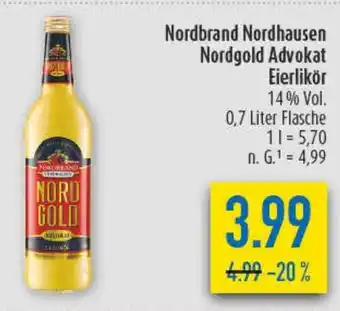 diska Nordbrand Nordhausen Nordgold Advokat Eierlikör Angebot