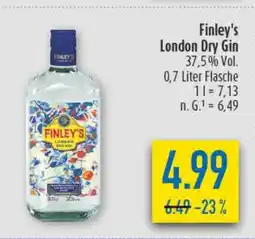 diska Finley's London Dry Gin Angebot