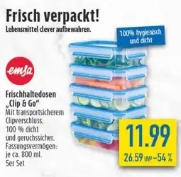 diska emsa Frischhaltedosen ,, Clip & Go" Angebot