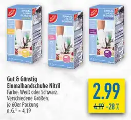 diska Gut & Günstig Einmalhandschuhe Nitril Angebot