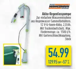 diska BRUDER MANNESMANN WERKZEUGE Akku-Regenfasspumpe Angebot