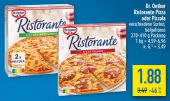 diska Dr. Oetker Ristorante Pizza oder Piccola Angebot