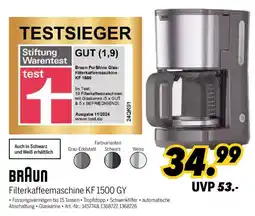 MEDIMAX BRAUN Filterkaffeemaschine KF 1500 GY Angebot