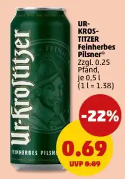 PENNY UR- KROS- TITZER Feinherbes Pilsner⭑ Angebot