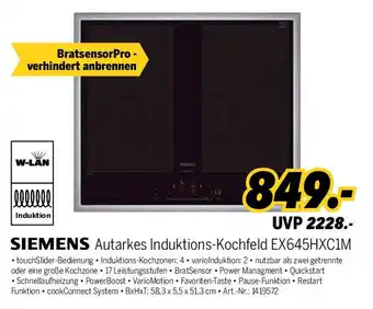 MEDIMAX SIEMENS Autarkes Induktions-Kochfeld EX645HXC1M Angebot