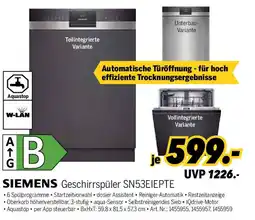 MEDIMAX SIEMENS Geschirrspüler SN53EIEPTE Angebot