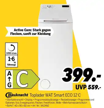 MEDIMAX Bauknecht Toplader WAT Smart ECO 12 C Angebot