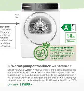 EP Wqb235b4ep wärmepumpentrockner Angebot