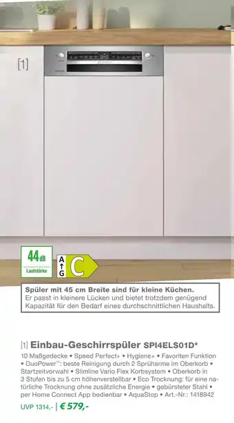 EP Bosch einbau-geschirrspüler spi4els01d Angebot