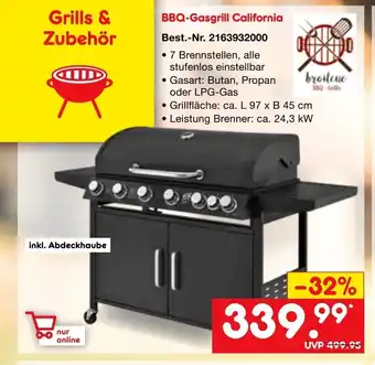 Netto Marken-Discount BBQ Gasgrill California Angebot