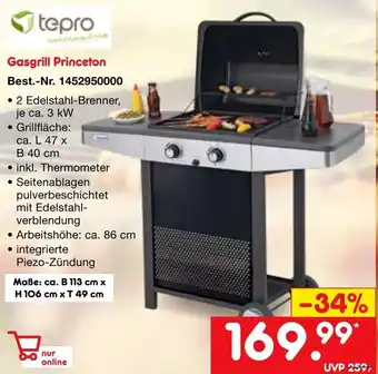 Netto Marken-Discount Tepro Gasgrill Princeton Angebot