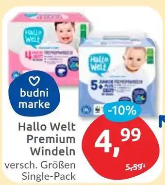 Budni Hallo Welt Premium Windeln Angebot