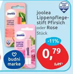 Budni joolea Lippenpflegestift Pfirsich oder Rose Angebot