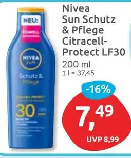 Budni Nivea Sun Schutz & Pflege Citracell- Protect LF30 Angebot