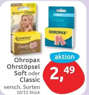 Budni Ohropax Ohrstöpsel Soft oder Classic Angebot