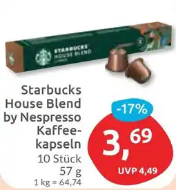 Budni Starbucks House Blend by Nespresso Kaffeekapseln Angebot