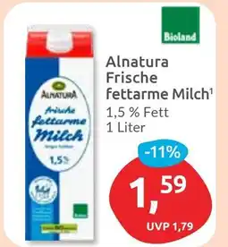 Budni Alnatura Frische fettarme Milch Angebot