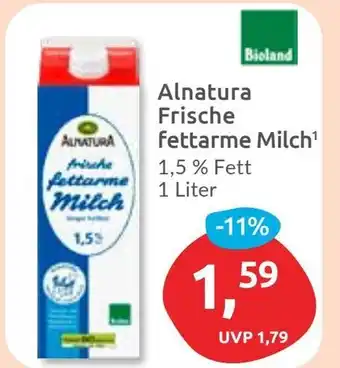 Budni Alnatura Frische fettarme Milch Angebot