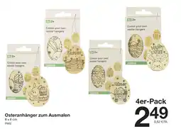 Zeeman Osteranhänger zum Ausmalen Angebot