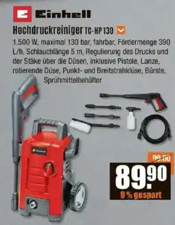 V Baumarkt Einhell Hochdruckreiniger TC-HP 130 Angebot