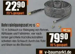 V Baumarkt Rohrreinigungsset PC 15 Angebot